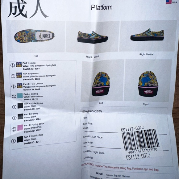 Vans The Simpsons Springfield Custom Classic Slip On Platform - Picture 10 of 10